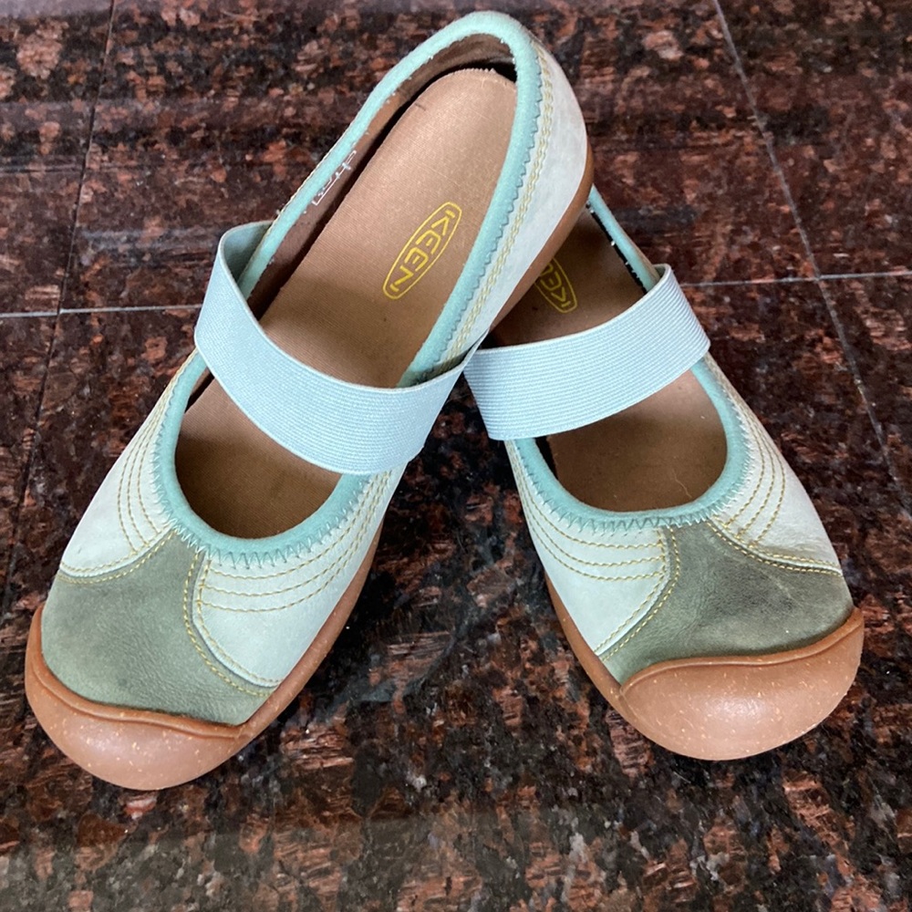 Keen Aqua/turquoise Mary Jane shoes size 7.5/38